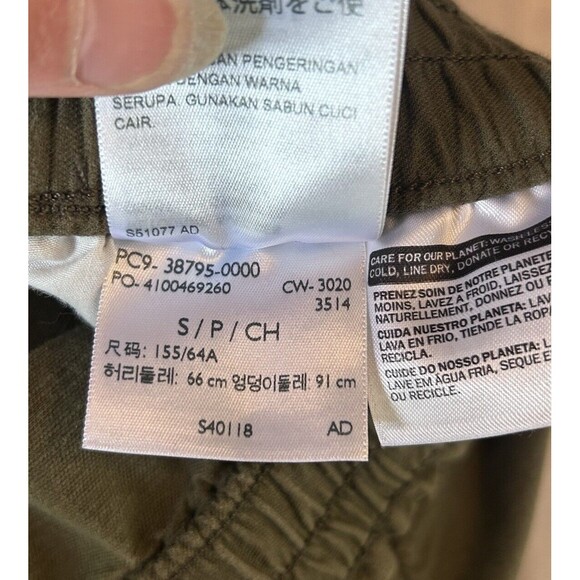 Levi's Women's Sz S Olive Green Jogger Elastic Waist Pull On Denim Belt Loops - Picture 10 of 10